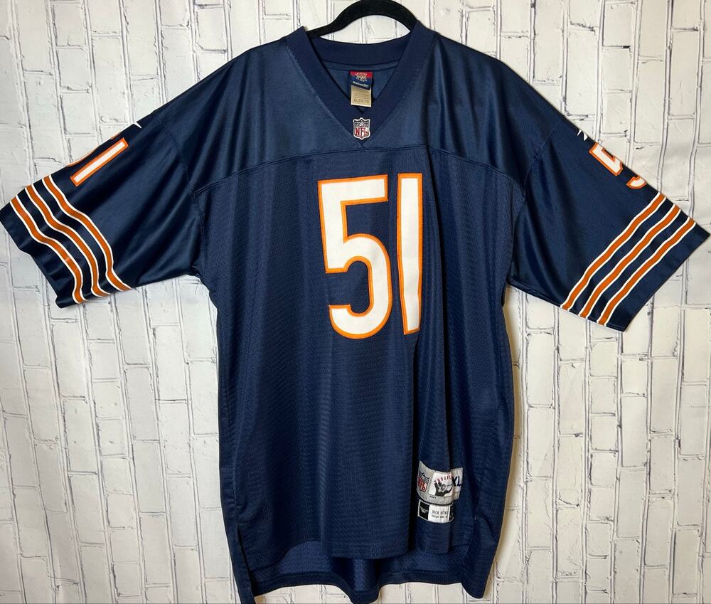 Reebok Chicago Bear Dick Butkus #51 Jersey Men XL NFL Gridiron Classic Throwback